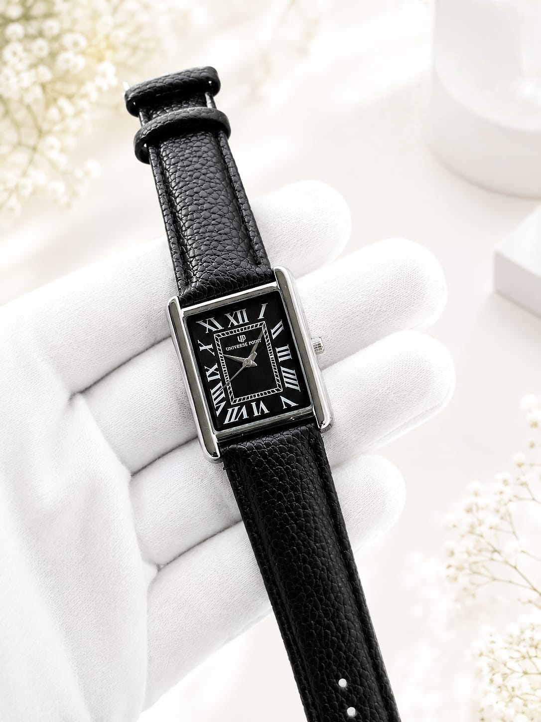 Universe Point Classic Tank Watch | Vintage Rectangular Unisex Timepiece