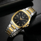 True Worth Premium Day-Date Watch | Two-Tone Stainless Steel Men's Timepiece