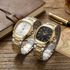 True Worth Premium Day-Date Watch | Two-Tone Stainless Steel Men's Timepiece