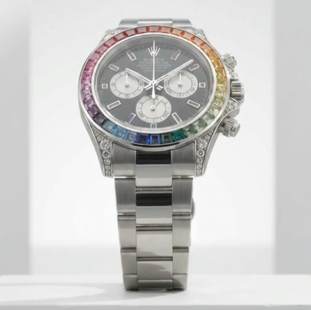 Stone Bezel Model Watch – Rolex-Style Luxury Timepiece